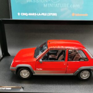 RENAULT 5 GT TURBO MK1 ROUGE VIF 1985 SOLIDO 1/18 EME