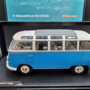 VOLKSWAGEN T1 SAMBA BABY BLUE/WHITE 1962 SOLIDO 1/18 EME