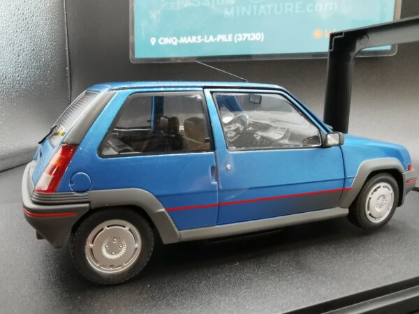 RENAULT 5 GT TURBO MK1 BLEU ALPINE 1985 SOLIDO 1/18 EME – Image 9
