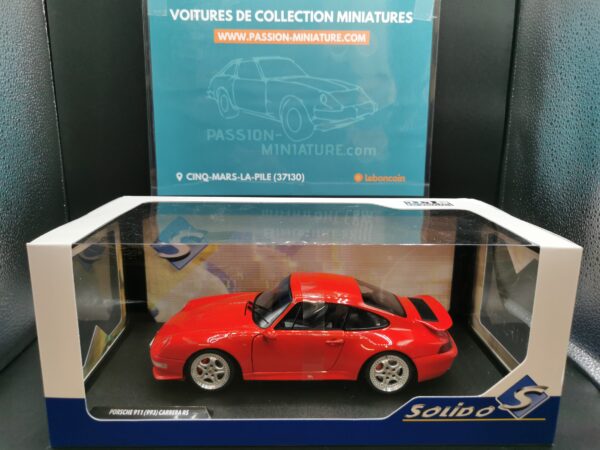 PORSCHE 911 993 CARRERA RS INDISCHROT 1997 SOLIDO 1/18 EME – Image 2