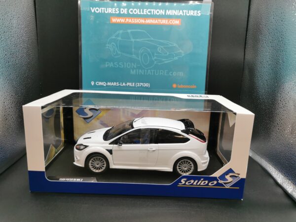 FORD FOCUS RS MK2 FROZEN WHITE 2009 SOLIDO 1/18 EME – Image 2