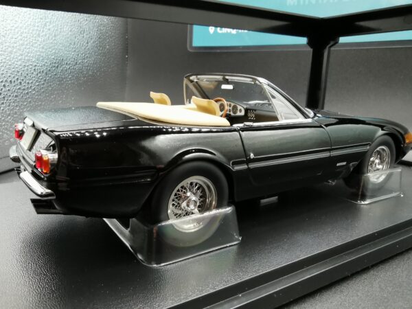 FERRARI 365 GTS DAYTONA SPYDER 1969 NOIRE MIAMI VICE KKSCALES 1/18 EME – Image 7
