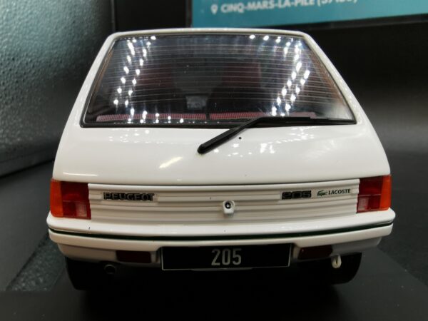PEUGEOT 205 LACOSTE WHITE 1984 MODELCAR 1/18 EME – Image 9