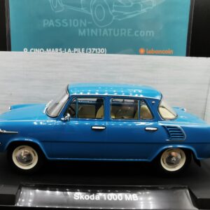 SKODA 1000 MB 1964 BLEU MODELCAR 1/18 EME