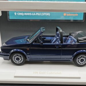 VOLKSWAGEN GOLF CABRIOLET QUARTETT 1991 INCA BLUE METALLIC NOREV 1/18 EME