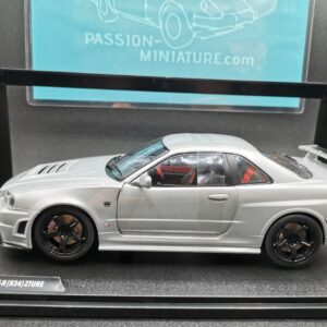 NISSAN SKYLINE GT-R R34 ZTUNE SILVER 1999 SOLIDO 1/18 EME