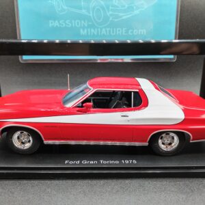 FORD GRAN TORINO 1975 ROUGE ET BLANC STARSKY ET HUTCH MODELCAR 1/18 EME