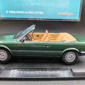 BMW E30 325I CABRIOLET 1985 VERT MODELCAR 1/18 EME