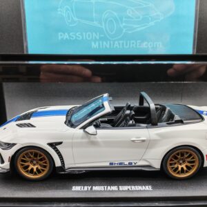 FORD SHELBY MUSTANG CABRIOLET WHITE & BLUE SUPERSNAKE GT SPIRIT 1/18 EME