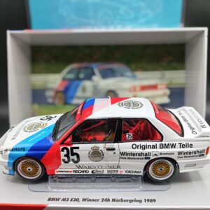 BMW M3 E30 NO35 1ER EN 1989 AU 24H DU NURBURGRING WERK83 1/18 EME