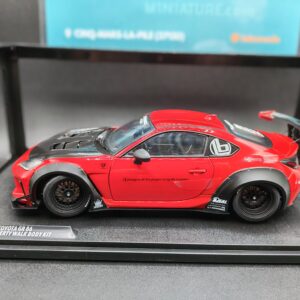 TOYOTA GR86 WITH LIBERTY WALK BODY KIT RED 2024 SOLIDO 1/18 EME